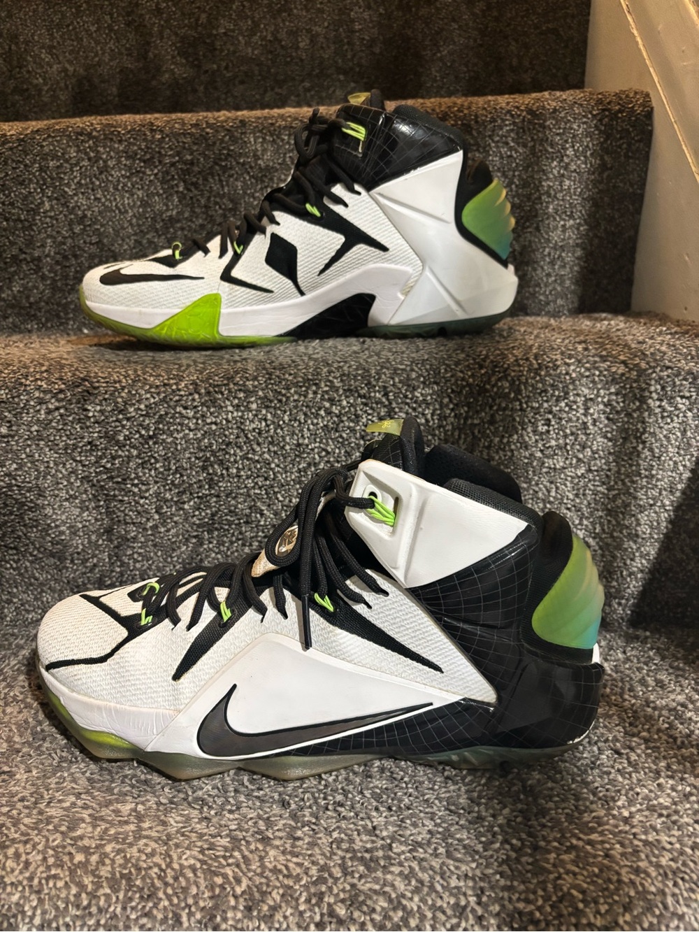 Nike LeBron 12 XII"All-Star" great condition size 13 white/black/green/ blue
